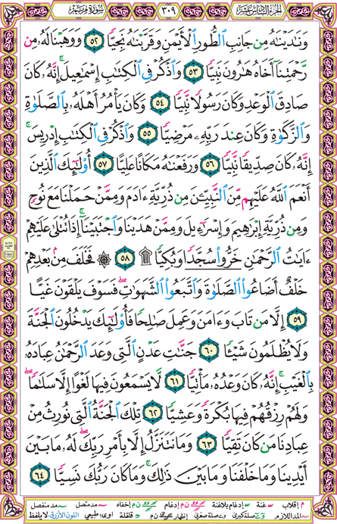 الصفحة رقم 309  من القرآن الكريم مكتوبة من المصحف