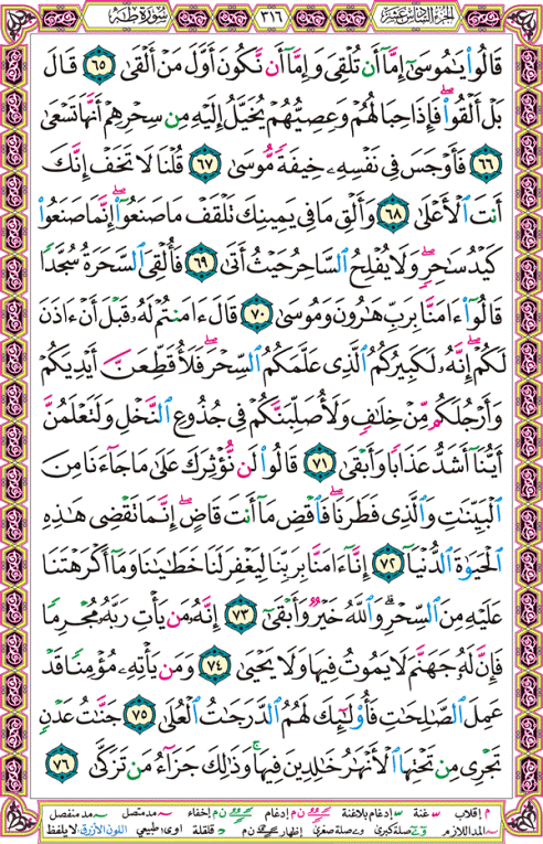 الصفحة رقم 316  من القرآن الكريم مكتوبة من المصحف