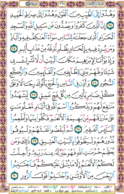 الصفحة رقم 335  من القرآن الكريم مكتوبة من المصحف