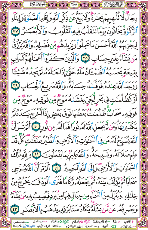 الصفحة رقم 355  من القرآن الكريم مكتوبة من المصحف