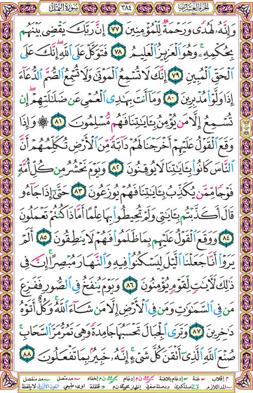 الصفحة رقم 384  من القرآن الكريم مكتوبة من المصحف