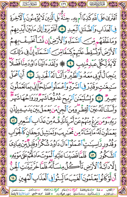 الصفحة رقم 429 من القرآن الكريم مكتوبة من المصحف