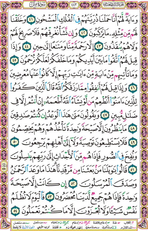 الصفحة رقم 443 من القرآن الكريم مكتوبة من المصحف