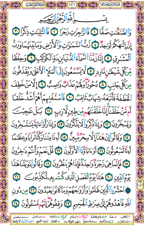 الصفحة رقم 446 من القرآن الكريم مكتوبة من المصحف
