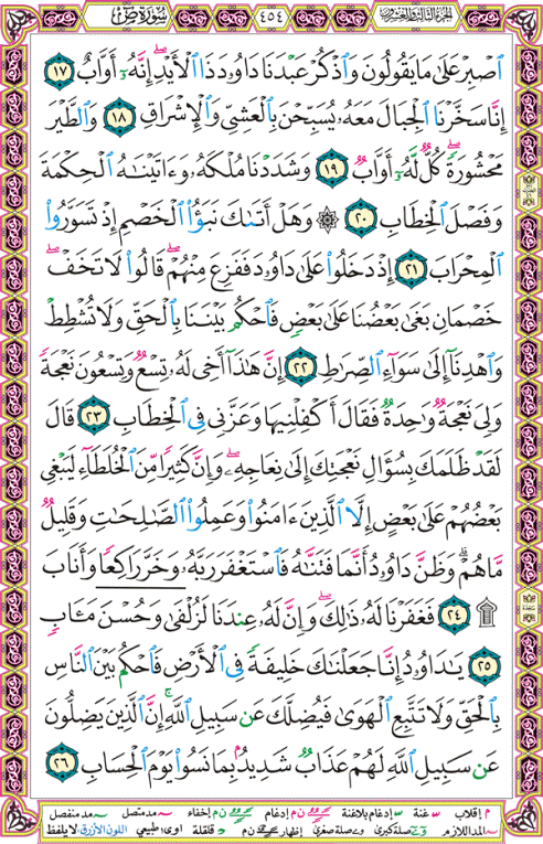 الصفحة رقم 454 من القرآن الكريم مكتوبة من المصحف