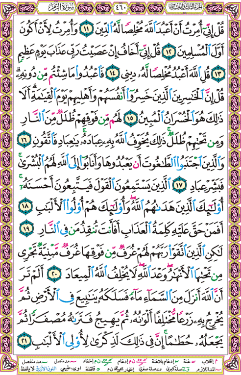 الصفحة رقم 460 من القرآن الكريم مكتوبة من المصحف