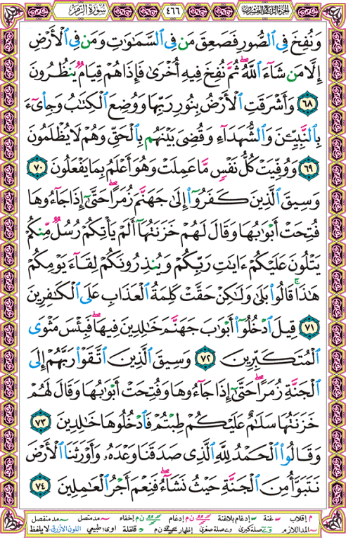 الصفحة رقم 466 من القرآن الكريم مكتوبة من المصحف