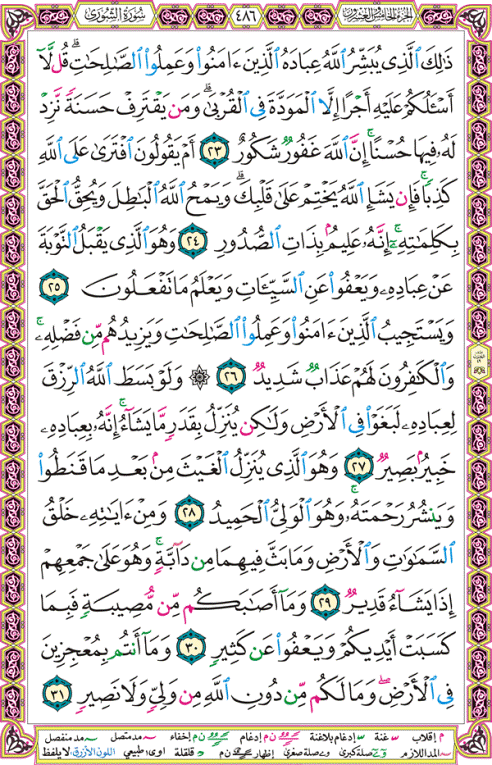 الصفحة رقم 486 من القرآن الكريم مكتوبة من المصحف