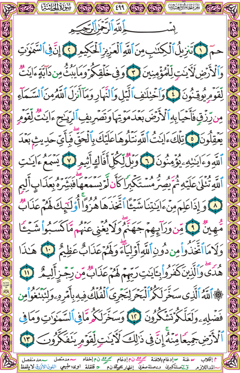 الصفحة رقم 499 من القرآن الكريم مكتوبة من المصحف