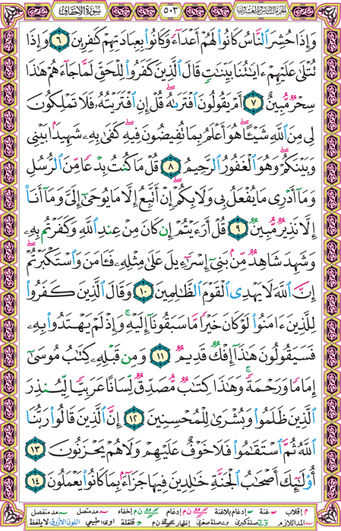 الصفحة رقم 503 من القرآن الكريم مكتوبة من المصحف