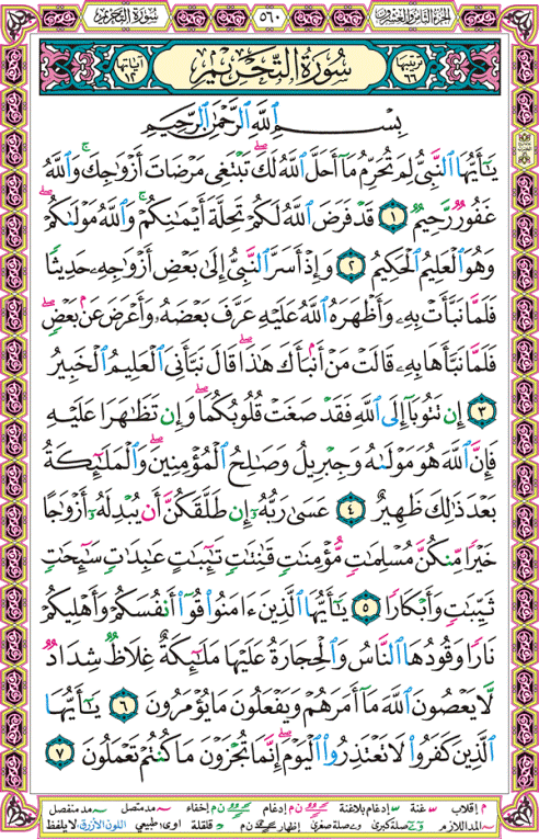 الصفحة رقم 560 من القرآن الكريم مكتوبة من المصحف